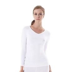 GearX 女款V領8分袖發熱衣
