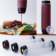거꾸로 소스통 350ML 소스병 기름통, 1개