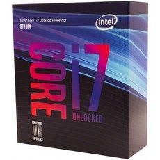 Intel Core i7-8700K 데스크톱 프로세서 6 코어 수 최대 4.7, 단일옵션