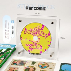 아크릴 cd 포토 카드 케이스 CD 앨범 컬렉션 디스플레이 투명 사진 프레임 장식 데스크탑 - 아크릴씨디