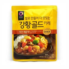 Dabom [청정원]쌀로 만들에 더 맛있는 강황골드 카레 약간매운맛80g, 청정원 강황골드카레80g 약간매운맛, 80g, 1개