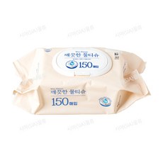 에끌라 깨끗한 물티슈 150매, 1세트, 18개입