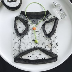 개 조끼 옷 검은 치마 여름 옷 애완 동물 옷, 검은 조끼, XS, 1개