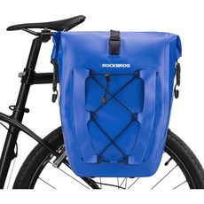 ROCKBROS Bike Panniers Waterproof Rear Rack Bag Max 30L Large Capacity for Cycling Traveling Commu, Blue*1