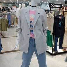 씨씨콜렉트 스트링 루즈핏재킷(C202MSF236/화이트)(3033407) 백화점