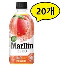 자연은 더말린 제로 복숭아 음료, 500ml, 20개