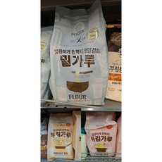 피코크 PEACOCK 한팩씩 부침가루500g+튀김가루500g+밀가루500g, 1세트