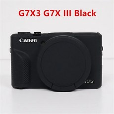 캐논 호환 파워샷 G7X 마크 III II G7XIII G7XM3 G7XII G7XM2 용 실리콘 아머 스킨 케이스 카메라 가방 바디 커버 보호, 2) G7X3 Black, 1개
