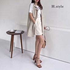 H스타일(NB)미즈사뿐베스트여름빅사이즈롱조끼가디건아우터