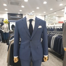 레노마 옴므 품절임박 S/S신상품(봄.여름.가을)블루 스판 경량기능성 이태리핏 블레이져슈트 정장RLIPSJ18A