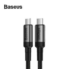 베이스어스 케프라 QC3.0 Gen2 PD충전 Type-C 스마트 데이터케이블 1M 100W 10Gbps 4K 60Hz, GEN2_100W_10Gbps, 그레이블랙