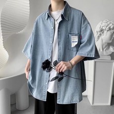 남자반팔청남방