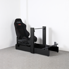 ARTcockpit 레이싱휠거치대 게임 레이싱 고정기 플러스, [08] 블랙 알루미늄 프레임 버킷 체어 스팟, 1개