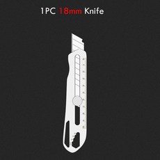 스테인레스 스틸 폴리 박스 커터 나이프 실용적이고 다기능 튼튼한 산업 등급 울트라 샤프 아트, 1Pc 18mm Knife, 1개