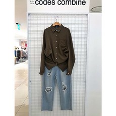 [코데즈컴바인] 코데즈컴바인 찢어진 보이핏 와이드데님청바지 CDC-DP813W9