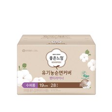 좋은느낌 유기농 순면 수퍼 롱 팬티라이너, 슈퍼롱, 28개입, 4개