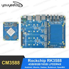 CM3588 컴퓨팅 모듈 NAS 키트 Rockchip RK3588 SoC 개발 보드 온보드 PCIe 2.5G 이더넷 컨트롤러 지원 OpenWrt