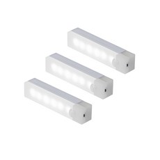 HK.sell C타입 밝기 조절 사각 충전식 센서등 10cm, 백색등, 3개 10cm 백색등 3p, 3개