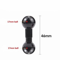 자동차 모니터 패드용 볼 헤드 변환기-1/4 나사 헤드 GPS 핸드폰 볼 마운트 베이스 고프로용 15mm 17mm, 10) 17mm ball aluminum, 한개옵션1