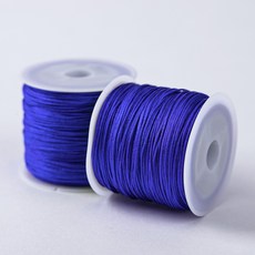 비즈 핸드폰 줄 매듭끈 0.8mm 팔찌 만들기 재료 구디백 포장끈 DIY 공예재료 1롤 50m, 2개, 블루
