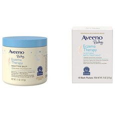 아비노베이비 Aveeno Baby Eczema Therapy 엑제마 테라피 나잇타임 밤 312g 수딩 배스 트리트먼트 10개입, 1세트