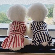반려동물 강아지 외출 산책 실내복 멜빵하네스커플룩 jwt*7250wn, 네이비_M, 1개