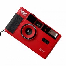 필름카메라 즉석카메라 레트로 아날로그 감성 이색선물, 제한된 빨간색 vibe + 배터리
