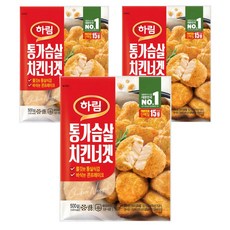 [퀴클리몰] 하림 통가슴살 치킨너겟 500g, 3개