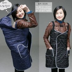 찐노마진몰 국내생산 아기띠워머 바람막이 패딩 유모차덮개, 네이비