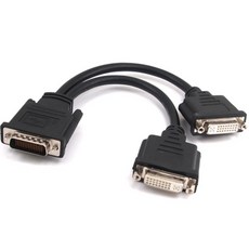 DMS59 DMS 59 59Pin DVI 남성 2 x DVI 24 + 5 여성용 변환기 어댑터 듀얼 모니터 시스템 59 용 듀얼 링크 비디오 분배기 케이블|컴퓨터 케이블 & 커, 단일, as photo, 1개