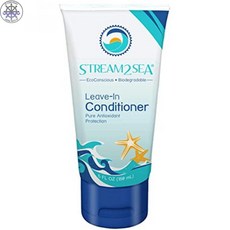 [ STREAM 2 SEA ] Stream2Sea 리브-인 헤어 컨디셔너는 모발의 탱글을 풀고 수분을 보충합니다 Natural Reef Safe Formula-Sulfate and Paraben Free with UV Protection 6 oz, 1개