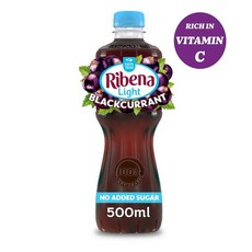 영국 리베나 Ribena Blackcurrant 노슈가 블랙커런트 주스 드링크, 2개, 500ml