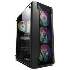 3RSYS K400 컴퓨터 PC 미들타워 케이스 블랙, 단일상품