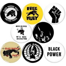 Black Panther Party 1 8 NEW 1 Inch (25mm) Set of 8 BLACK LIVE/9595428