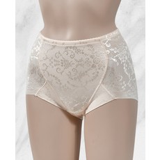 치치몰 광택 여성 플라워패턴 삼각거들 햄라인 은은한 330, L(70)|블랙