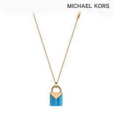 Michael Kors 마이클코어스 로즈골드 아쿠아 패드락 목걸이 MKC1039AI791
