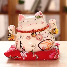 일본인형 일본고양이인형 행운의상징 일본 일본소품샵 인형 귀여운장식품, B.4.5인치FourSeasonsFortune