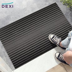 DEXI 1개 바닥 출입구 발판 매트 웰컴 현관 미끄럼방지 발매트 그레이 도어매트 43.5*75cm, Dark Grey