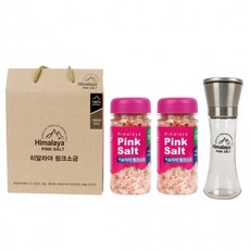 [T&J] 히말라야 핑크솔트 핑크소금 선물세트 400G X 2P + 그라인더(공병), 2개