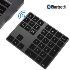 Apple 노트북용 무선 숫자 키패드 그램 이온 삼성 블루투스 숫자 키보드 알루미늄 합금 숫자 키패드, 검정, 공식 표준