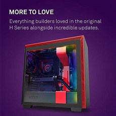 (관부가세별도) NZXT H710i - CA-H710 i-BR - ATX Mid Tower PC Gaming Case - Front I/O USB Type-C Port - Quick-Release Temp-B07T94WB77, Black/RedH710