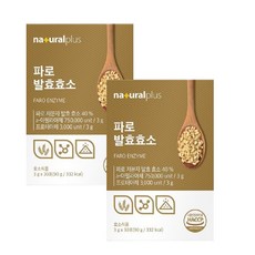 파로 곡물 저분자 발효 효소 이탈리아 유기농 FARRO 엠머밀 당케어 분말 스틱, 2박스, 90g