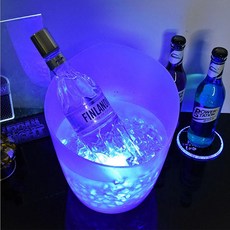 LED 원형 맥주 와인 아이스버킷 아이스버켓 (AA건전지 포함)
