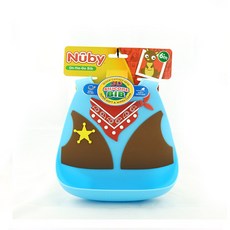 [Nuby] 누비 3D 실리콘 온더고 턱받이 (카우보이)