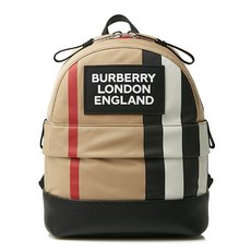 버버리 키즈 로고 아플리케 아이콘 스트라이프 백팩 8025037 SM NICO STRIPE LOGO A7026