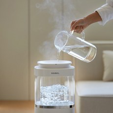  [한일] 3.5L 대용량 이지필 글라스 물멍 무드등 가열식 가습기 HGSP-HK, 상세 설명 참조 