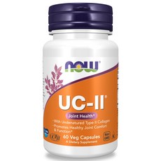 NOW Foods UC-II二型膠原蛋白，含非變性二型膠原蛋白，促進健康的關節舒適和功能，60 粒素食膠囊, 60顆, 1瓶