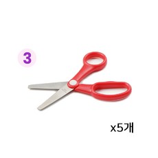 TACCO 유아용 디자인 가위 7종, 레드 가위, 5개
