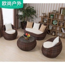 민박 등나무집 앤틱가구 맞춤 제작 야외 넝쿨 소파 테라스 카페 라운지 등나무 의자, 01 그림과 같이 세트로 되어 있다, 01 조합하다