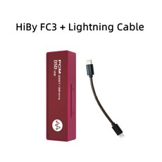 HiByFC3 MQA 인증 동글 USB DAC 디코딩 오디오 헤드폰 앰프 DSD128 SE 안드로이드 iOS Win10 용 35mm 출력, Red 1 Cable 1, 2) Red 1 Cable 1 - hibyfc3